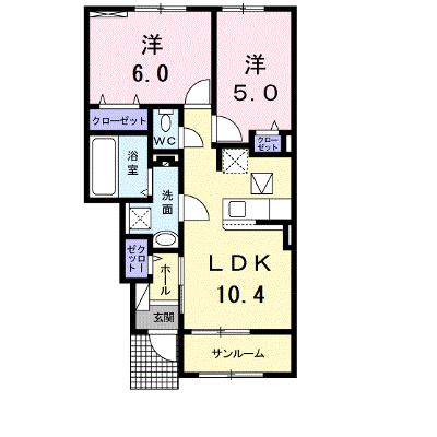 カメリアⅡ 103【管理NO：1-026099001-01030】 ★家具家電は申し込み後に搬入します 2026年08月中旬入居可能の物件画像