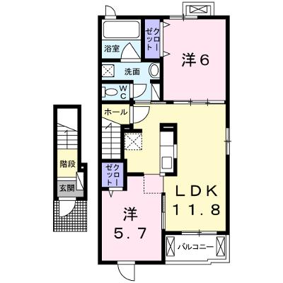 フラン　ボヌール 206【管理NO：1-024300901-02050】 2026年07月下旬入居可能の物件画像