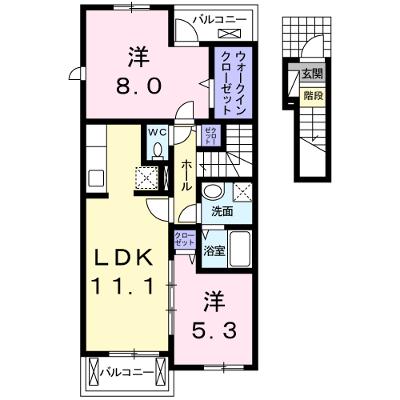 ヴィラ・ハナミズキ　Ⅱ 203【管理NO：1-016110702-02030】 ★家具家電は申し込み後に搬入しますの物件画像