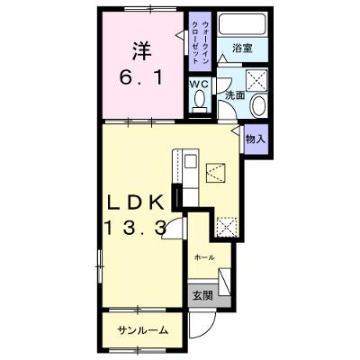 アルソーレ芳川 101【管理NO：1-028593901-01010】 ★家具家電は申し込み後に搬入します★ ★2026年09月下旬入居可能★の物件画像