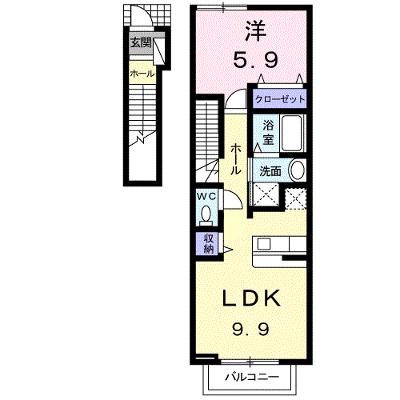 ジェルメⅠ 202【管理NO：1-012878301-02020】 ★家具家電は申し込み後に搬入しますの物件画像