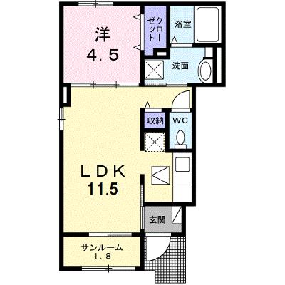 レジデンス北岩田　Ⅱ 101【管理NO：1-027479801-01010】の物件画像