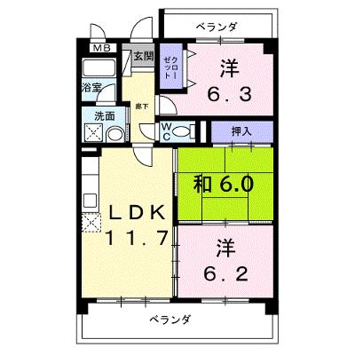 パラマウントビレッジ東岩田Ａ 102【管理NO：1-099442601-01020】の物件画像
