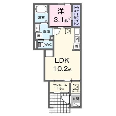 ブルーデイジー 103【管理NO：1-028032301-01030】 ★家具家電は申し込み後に搬入します★の物件画像