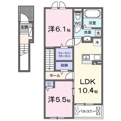 リヴェールパレス 202【管理NO：1-027520501-02020】 ★家具家電は申し込み後に搬入しますの物件画像