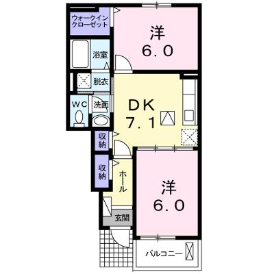 カーサ下五井 102【管理NO：1-017880701-01020】 ★家具家電は申し込み後に搬入しますの物件画像