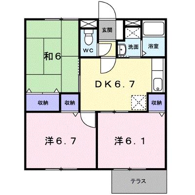 エステートＫａｋｅｄａ　Ｃ 105【管理NO：1-009530501-01040】 2026年07月中旬入居可能の物件画像