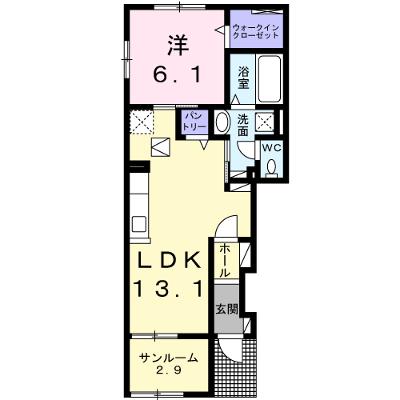 サンシャイン　フラワー 101【管理NO：1-027389401-01010】 ★家具家電は申し込み後に搬入しますの物件画像