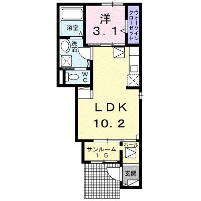 アンジュ　ヴェール 107【管理NO：1-027018601-01060】 ★家具家電は申し込み後に搬入します★の物件画像
