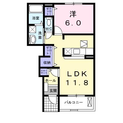 プリムローズＡ 102【管理NO：1-014285401-01020】 ★家具家電は申し込み後に搬入しますの物件画像