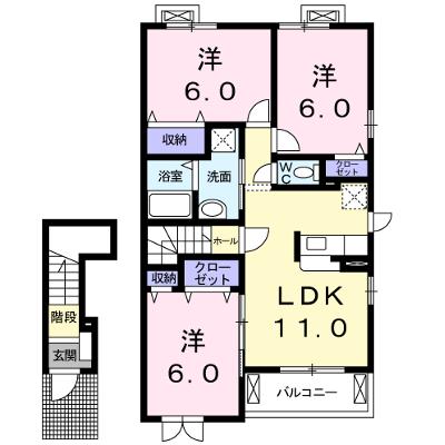 エスポワール　ネオ　Ａ 202【管理NO：1-016361301-02020】 ★家具家電は申し込み後に搬入しますの物件画像
