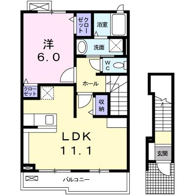 フルラージュ松橋 202【管理NO：1-019307601-02020】 ★家具家電は申し込み後に搬入します 2026年07月中旬入居可能の物件画像
