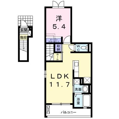 プラシード 202【管理NO：1-017843701-02020】 ★家具家電は申し込み後に搬入しますの物件画像