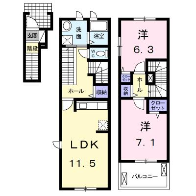 ルミエール・プランタン 205【管理NO：1-017770901-02040】 ★家具家電は申し込み後に搬入します 2026年08月下旬入居可能の物件画像