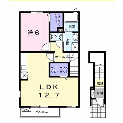 プロヴァンス　美川 201【管理NO：1-016839501-02010】 ★家具家電は申し込み後に搬入しますの物件画像
