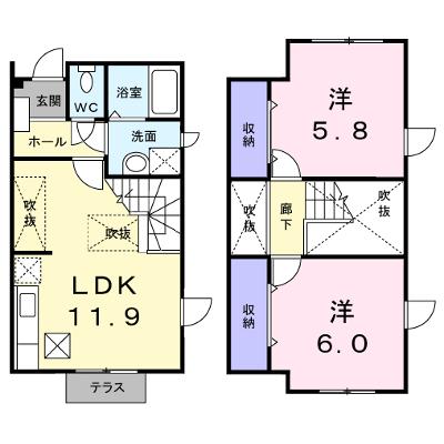 アンセートル城屋敷　Ｂ 101【管理NO：1-010527802-01010】 ★家具家電は申し込み後に搬入します 2026年07月中旬入居可能の物件画像