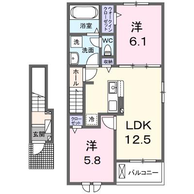 リヴェール・ＫⅠ 205【管理NO：1-027093001-02040】 ★家具家電は申し込み後に搬入しますの物件画像