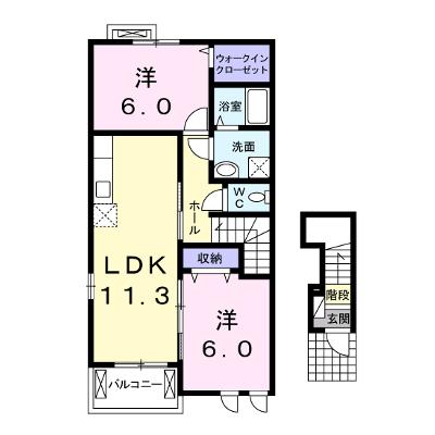 プリムラ 201【管理NO：1-018959301-02010】 ★家具家電は申し込み後に搬入しますの物件画像