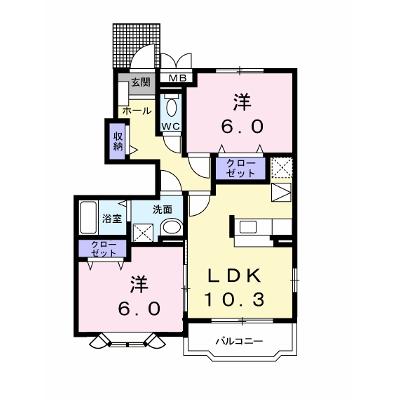 メルヴェイユ 101【管理NO：1-012583301-01010】 ★家具家電は申し込み後に搬入しますの物件画像