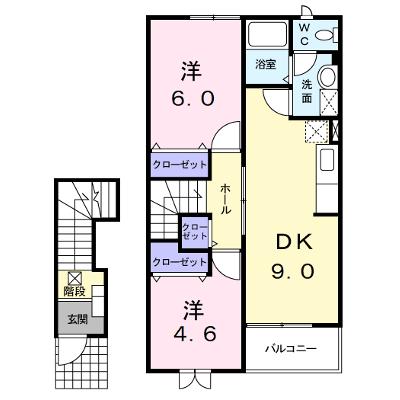 エルグランディ西尾　Ｂ 203【管理NO：1-010603002-02030】 ★家具家電は申し込み後に搬入します★の物件画像