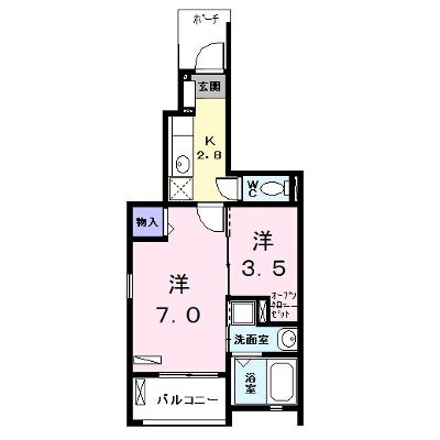 ＫＴ・ＰＬＡＣＥ 103【管理NO：1-021651301-01030】 ★家具家電は申し込み後に搬入します★の物件画像