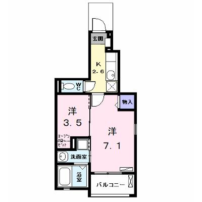 プリムローズⅢ 101【管理NO：1-018238301-01010】 ★家具家電は申し込み後に搬入しますの物件画像