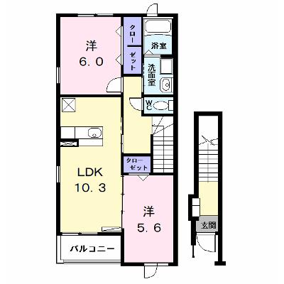 カーサ　アウローラⅡ 201【管理NO：1-014132302-02010】 ★家具家電は申し込み後に搬入しますの物件画像