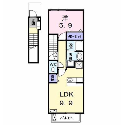 プラシード 202【管理NO：1-012436501-02020】 ★家具家電は申し込み後に搬入します 2026年07月中旬入居可能の物件画像