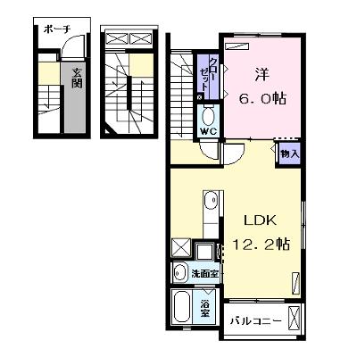 セレノ　Ⅱ 301【管理NO：1-023613702-03010】 ★家具家電は申し込み後に搬入しますの物件画像