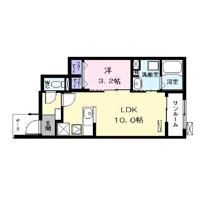 グランディール 102【管理NO：1-023051201-01020】 ★家具家電は申し込み後に搬入しますの物件画像