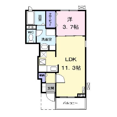 フィオーレ　Ⅲ 102【管理NO：1-016647301-01020】 ★家具家電は申し込み後に搬入します 2026年07月上旬入居可能の物件画像