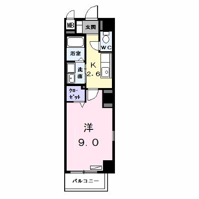 レジデンスＫー１ 401【管理NO：1-013543301-04010】の物件画像