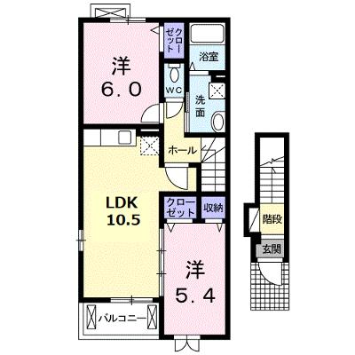 エヴァーグリーンⅡ 201【管理NO：1-018348902-02010】 ★家具家電は申し込み後に搬入します★ ★2026年08月下旬入居可能★の物件画像