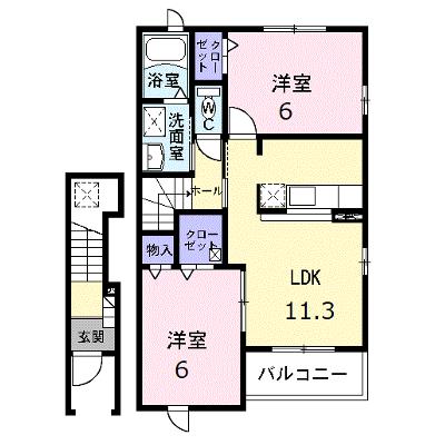 サンリット城ヶ根 205【管理NO：1-014295501-02040】 2026年07月上旬入居可能の物件画像