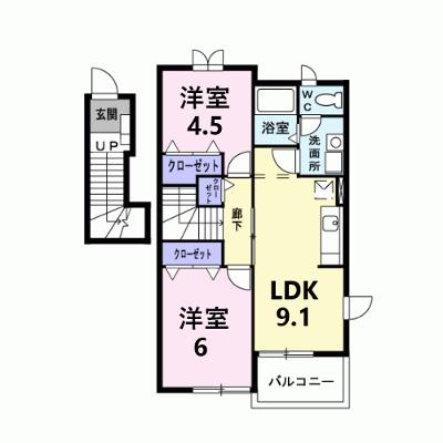 ル．レーヴ　Α 202【管理NO：1-012386201-02020】の物件画像