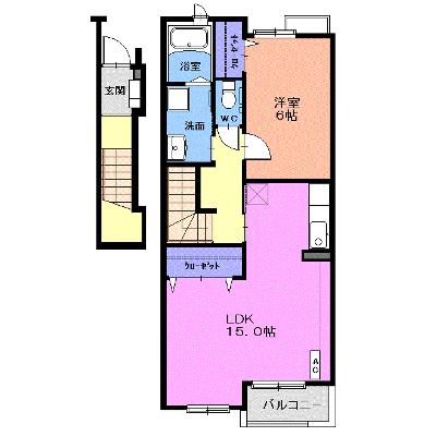 Ｋ′ｓ　ｓｔｙｌｅ 202【管理NO：1-015319601-02020】 ★家具家電は申し込み後に搬入しますの物件画像