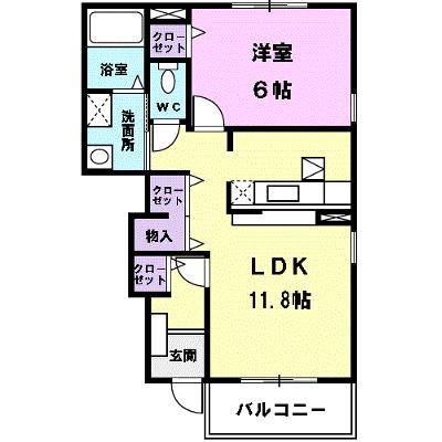 フェリーチェⅠ 102【管理NO：1-015182701-01020】の物件画像