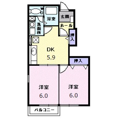 メゾンプリモデイ－ネⅡ 102【管理NO：1-010179801-01020】 ★家具家電は申し込み後に搬入しますの物件画像