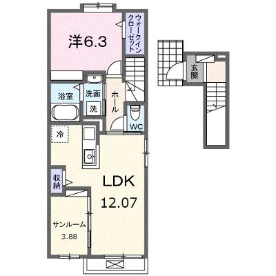 Ｎｏｒｄ　ｊｏｙ 201【管理NO：1-027786501-02010】 2026年07月下旬入居可能の物件画像