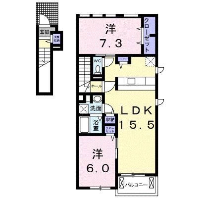 Ｈｏｅ　Ｐａｌａｓｅ　Ⅱ 201【管理NO：1-020141902-02010】の物件画像