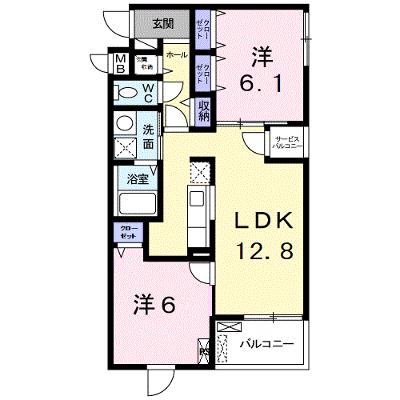 ミ・カーサⅡ 101【管理NO：1-024557501-01010】の物件画像