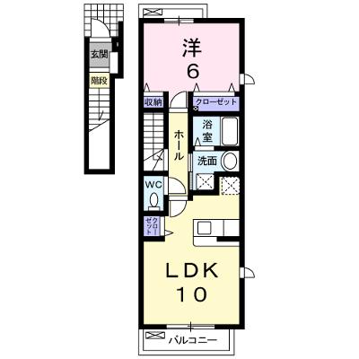 カルム　メゾン 203【管理NO：1-016381901-02030】 ★家具家電は申し込み後に搬入します★の物件画像