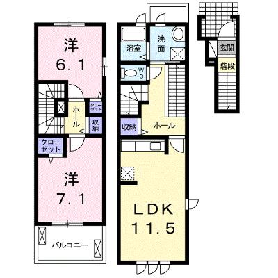 エトワール中切　Ⅱ 201【管理NO：1-022335701-02010】 2026年07月中旬入居可能の物件画像