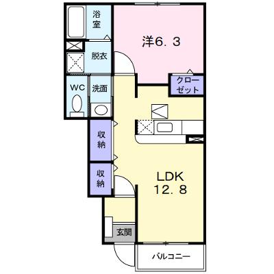 アンソレイエⅠ 102【管理NO：1-013937501-01020】の物件画像