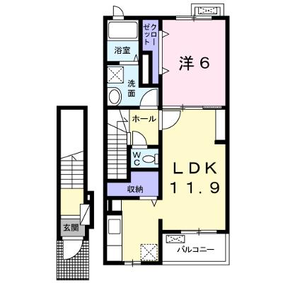 セレノＦ　Ⅱ 203【管理NO：1-021809002-02030】 ★家具家電は申し込み後に搬入します★の物件画像