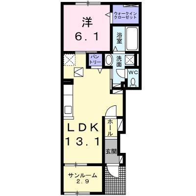 サリーレⅢ 103【管理NO：1-028224701-01030】 ★家具家電は申し込み後に搬入します★の物件画像