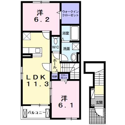 トゥインクル 201【管理NO：1-026636501-02010】 ★家具家電は申し込み後に搬入します★の物件画像