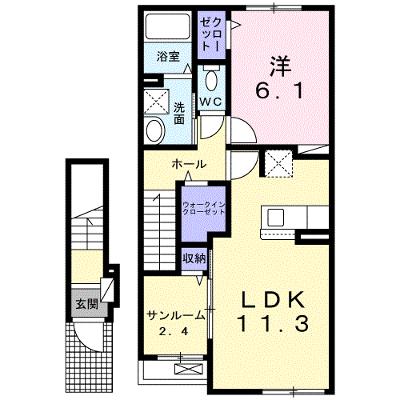 プレゾン 202【管理NO：1-025887801-02020】 ★家具家電は申し込み後に搬入します 2026年08月中旬入居可能の物件画像