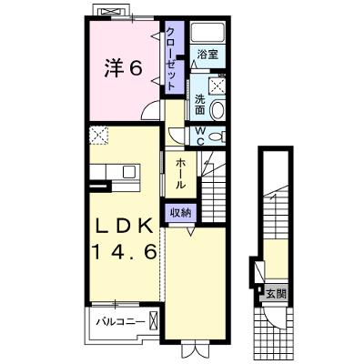 クレア 201【管理NO：1-018362601-02010】の物件画像