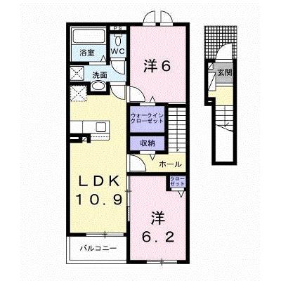 ナチュラル　カーサ　Ⅱ 205【管理NO：1-027296102-02040】 ★家具家電は申し込み後に搬入しますの物件画像